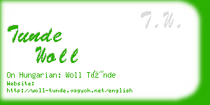 tunde woll business card